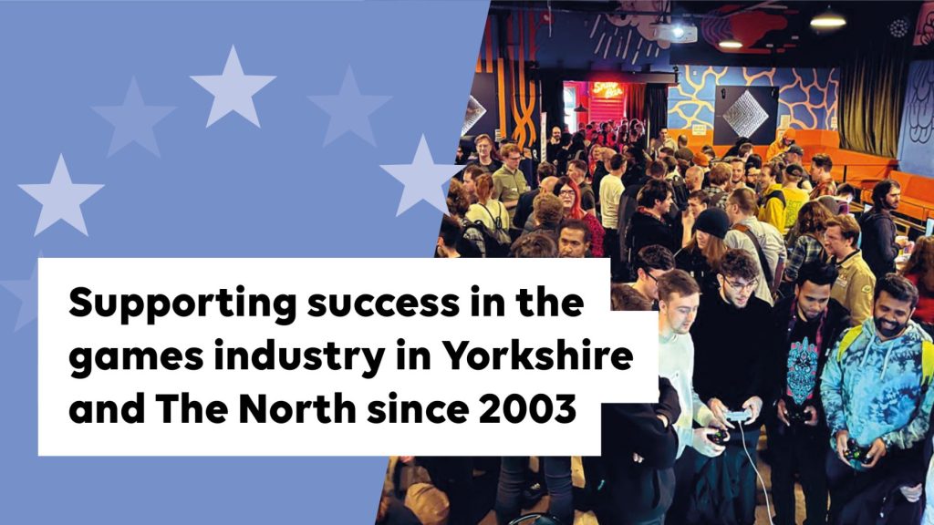 banner saying supporting success in the games industry since 2023